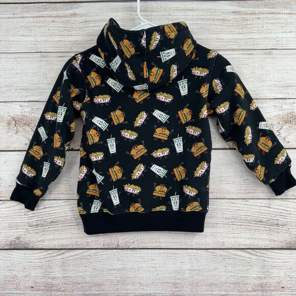 In N Out Double Double Fries Drink Print Full Zip Hoodie Youth Medium Black - Picture 2 of 10